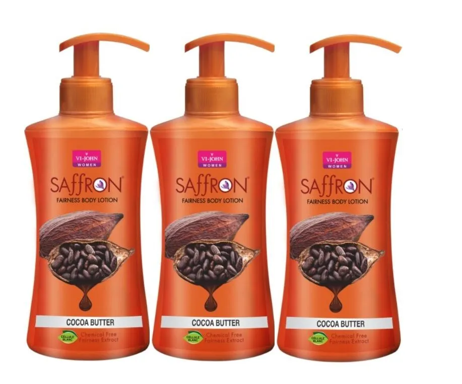 VI-JOHN Saffron Body Lotion Cocoa Butter - Pack of 3