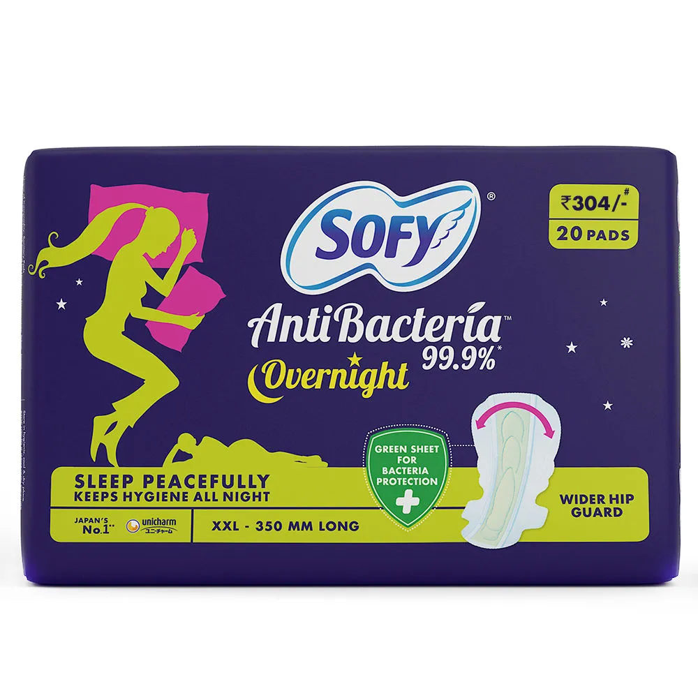 Sofy Anti-bacteria Overnight XXL Sanitary Pads (Pack of 20)