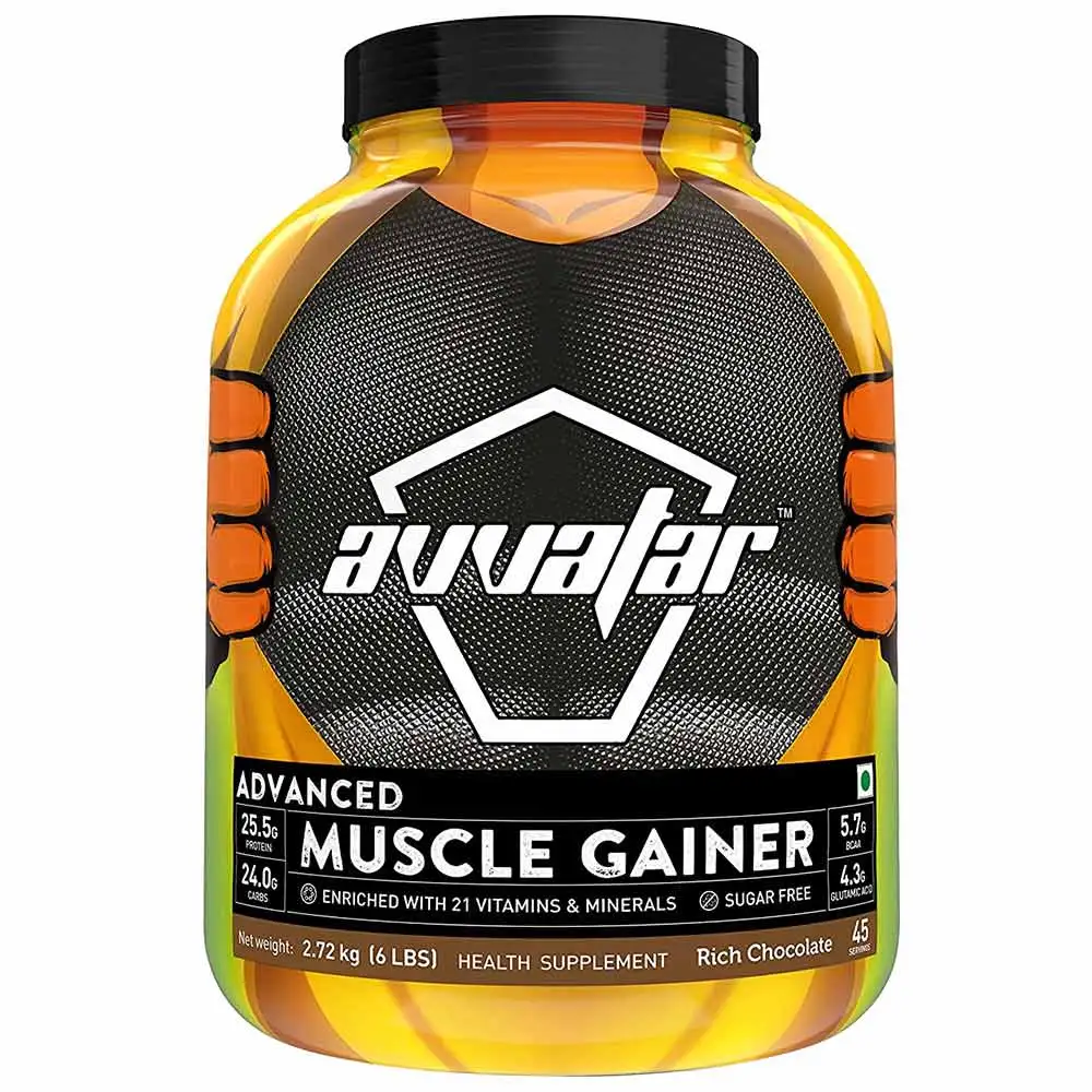 Avvatar Advanced Muscle Gainer,  6 lb  Rich Chocolate