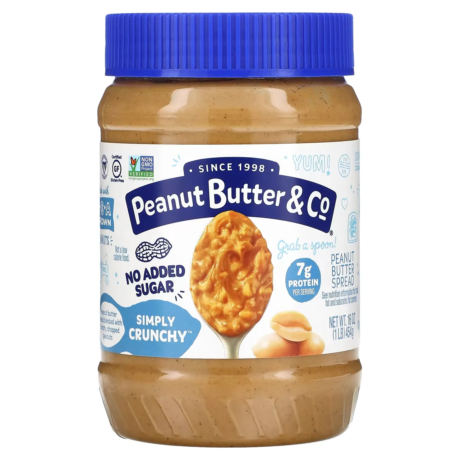 Peanut Butter Spread, Simply Crunchy, 16 oz (454 g)