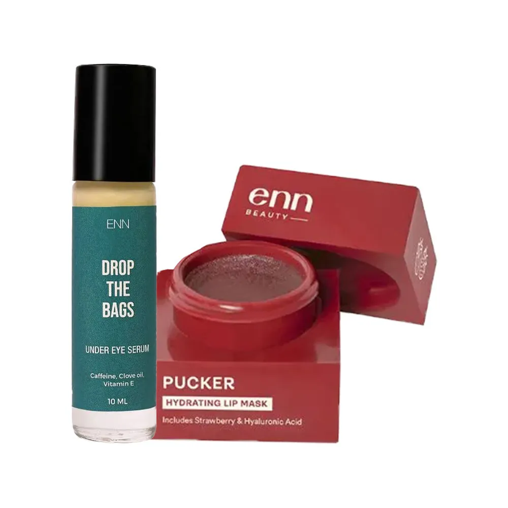 ENN Pucker Lip Balm Mini & Drop The Bag Under Eye Serum Combo Kit