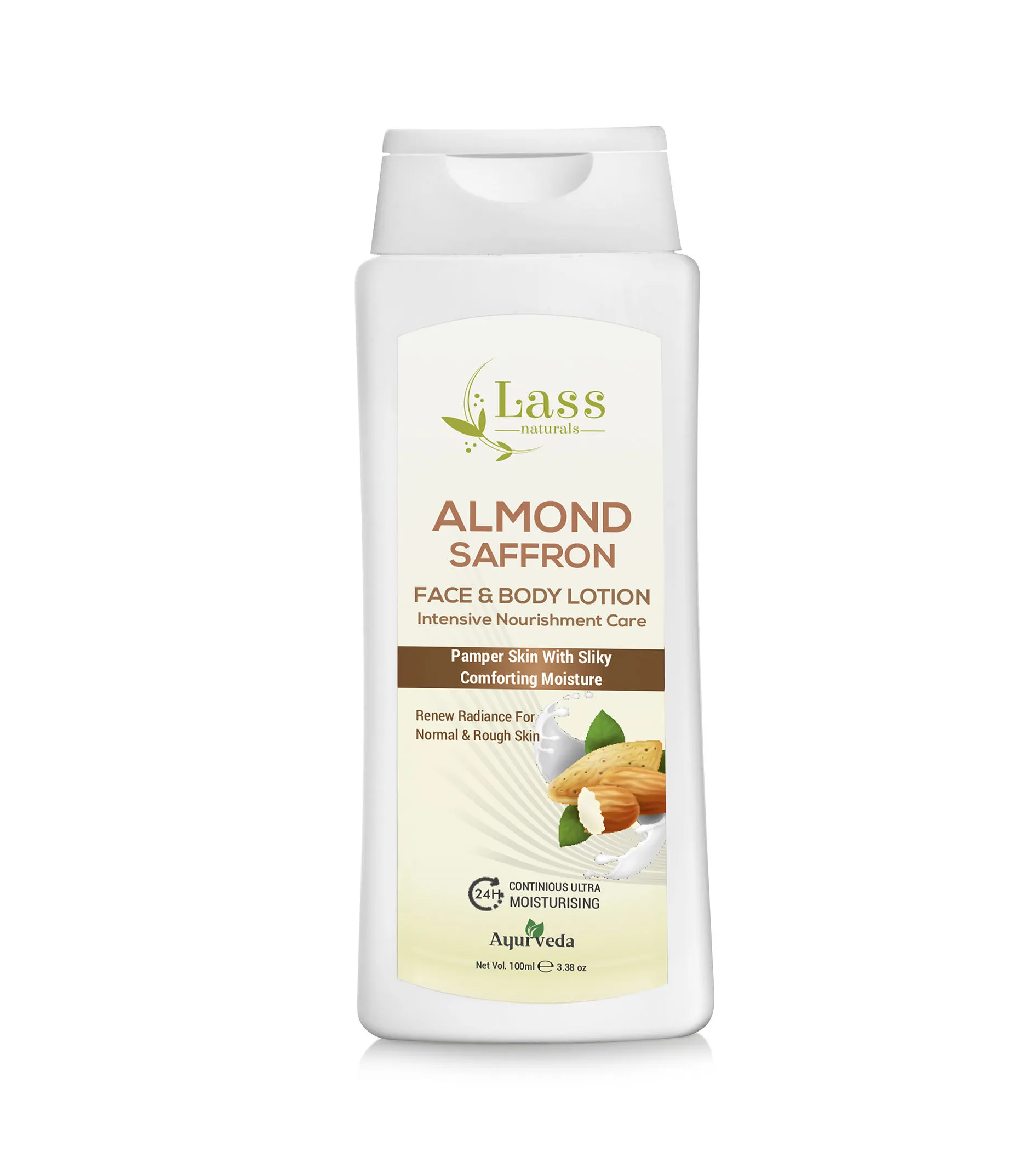 Lass Naturals Almond & Saffron Moisturising Lotion