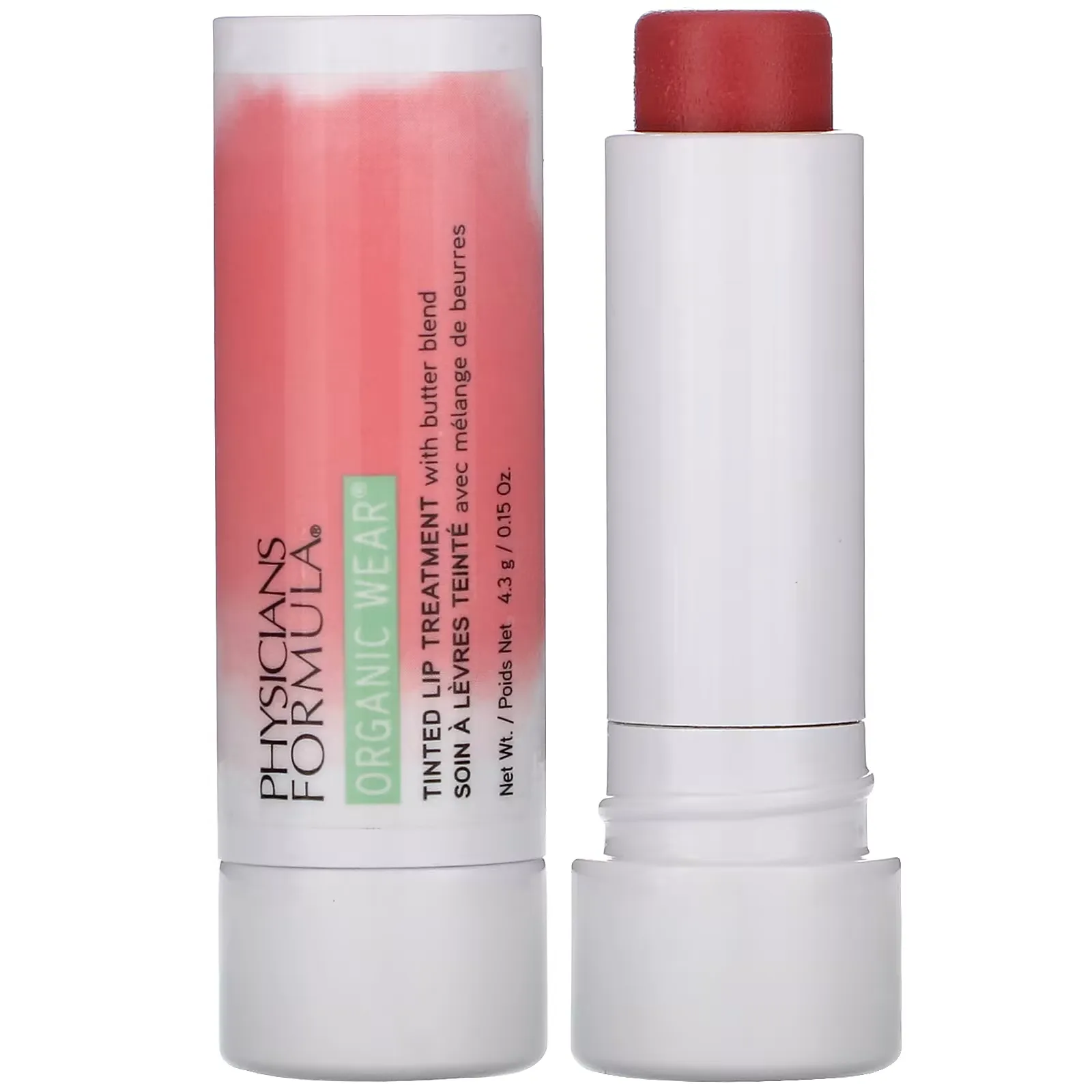 Organic Wear, Tinted Lip Treatment, Tickled Pink, 0.15 oz (4.3 g)