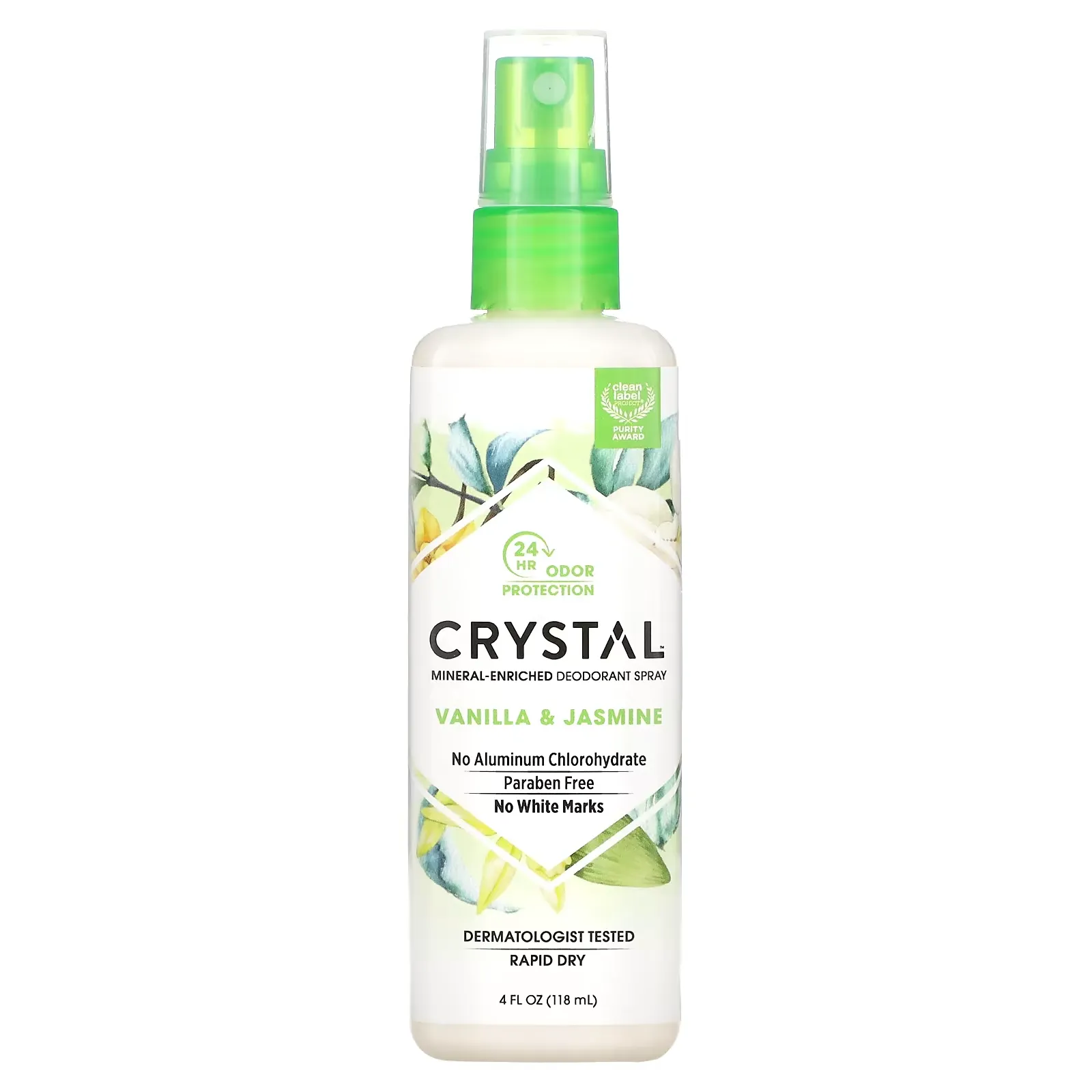 Mineral Deodorant Spray, Vanilla Jasmine, 4 fl oz (118 ml)