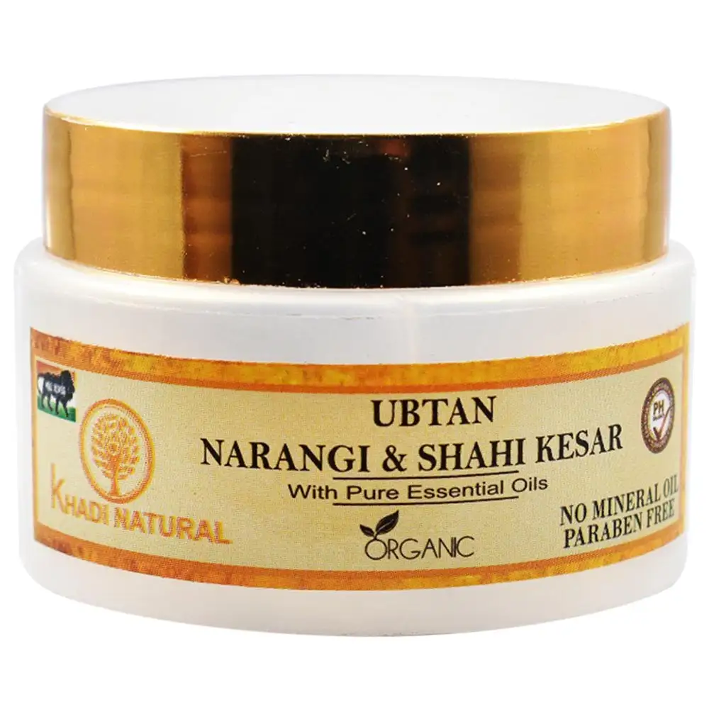 Khadi Natural Narangi and Shahi Kesar Ubtan,  50 g  for All Skin Types