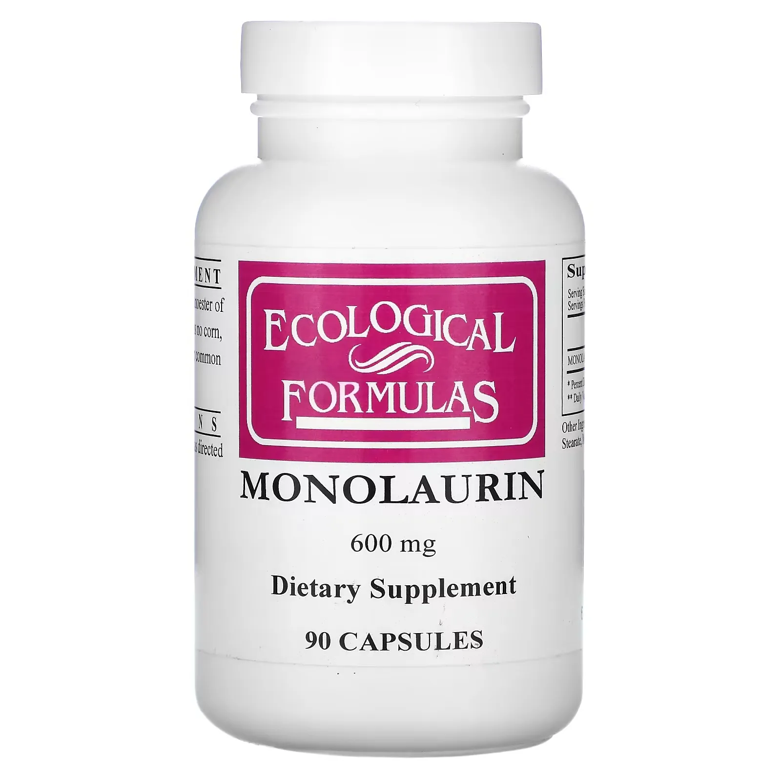 Monolaurin, 600 mg, 90 Capsules