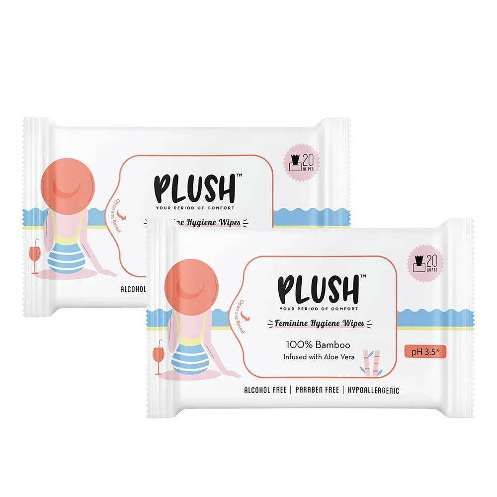 Plush Feminine Hygiene Wipes - 20Pcs - Pack of 2