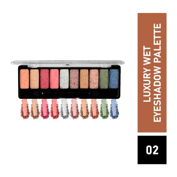 Matt look 10 Colors Eyeshadow Makeup Series Luxury Wet Eyeshadow Palette - 02