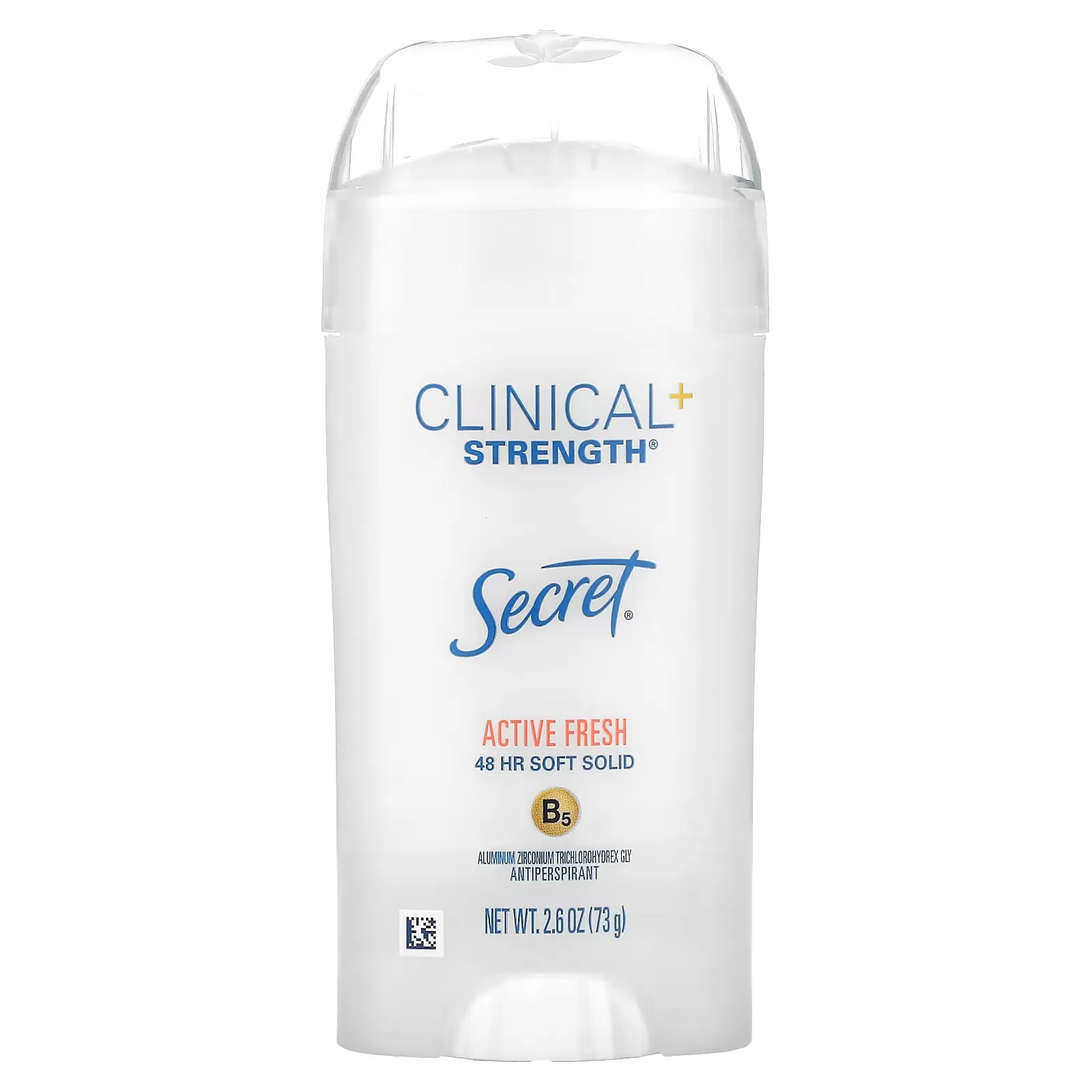 Clinical Strength, 48 HR Soft Solid, Active Fresh, 2.6 oz (73 g)