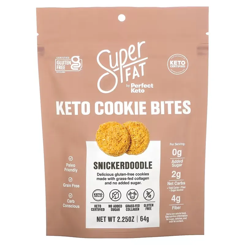 Keto Cookie Bites, Snickerdoodle, 2.25 oz (64 g)