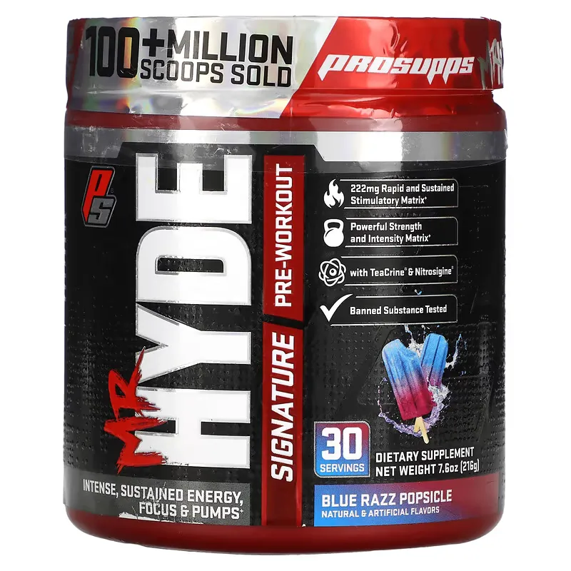 Mr. Hyde, Signature Pre Workout, Blue Razz Popsicle, 7.6 oz (216 g)