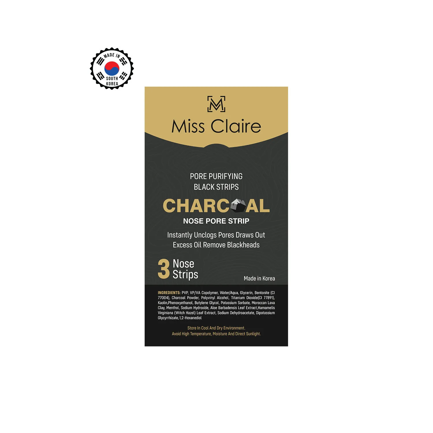 Miss Claire Charcoal Nose Strip