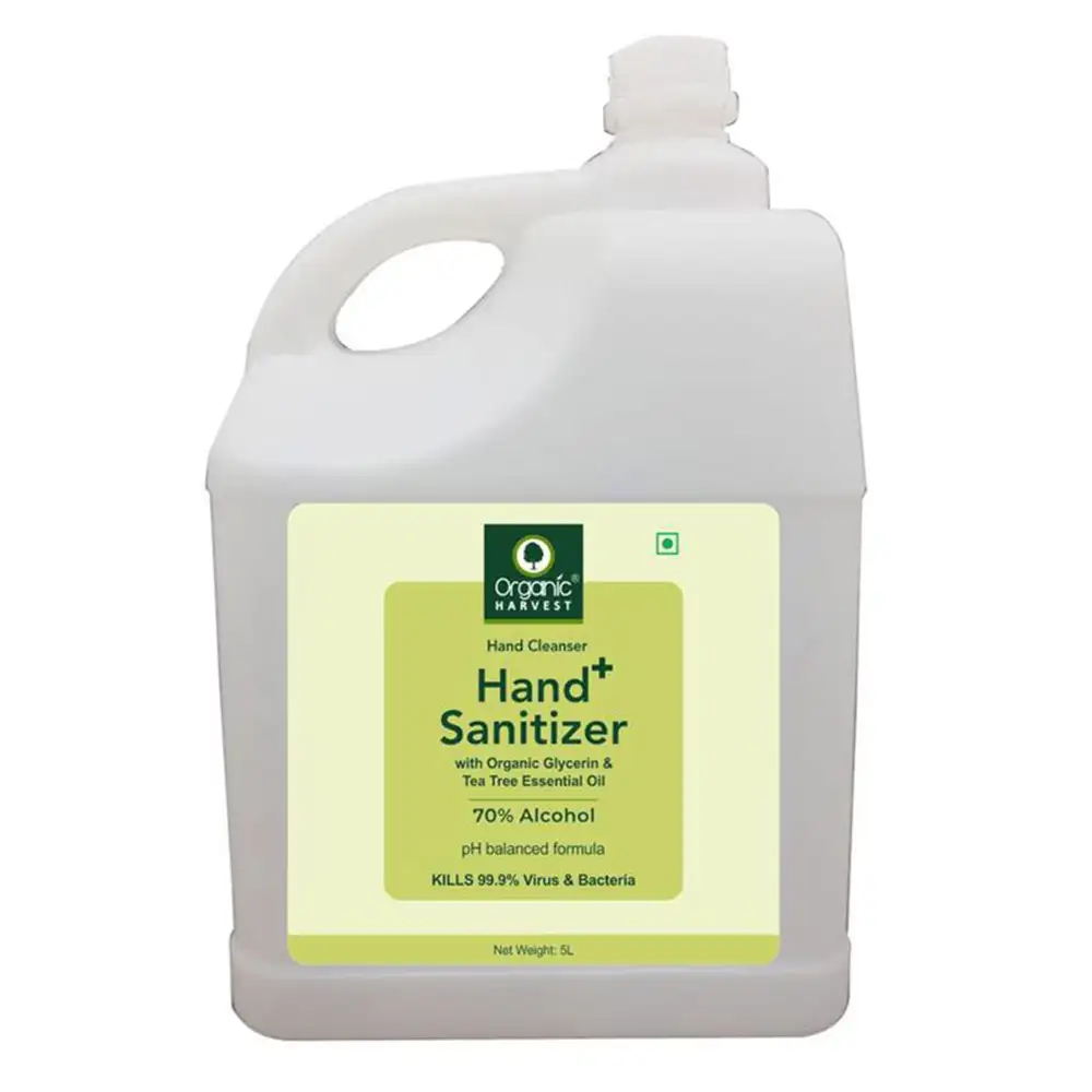 Organic Harvest Hand Cleanser & Sanitizer,  Fragrance Free  5 L  Kills 99.9% Virus & Bacteria