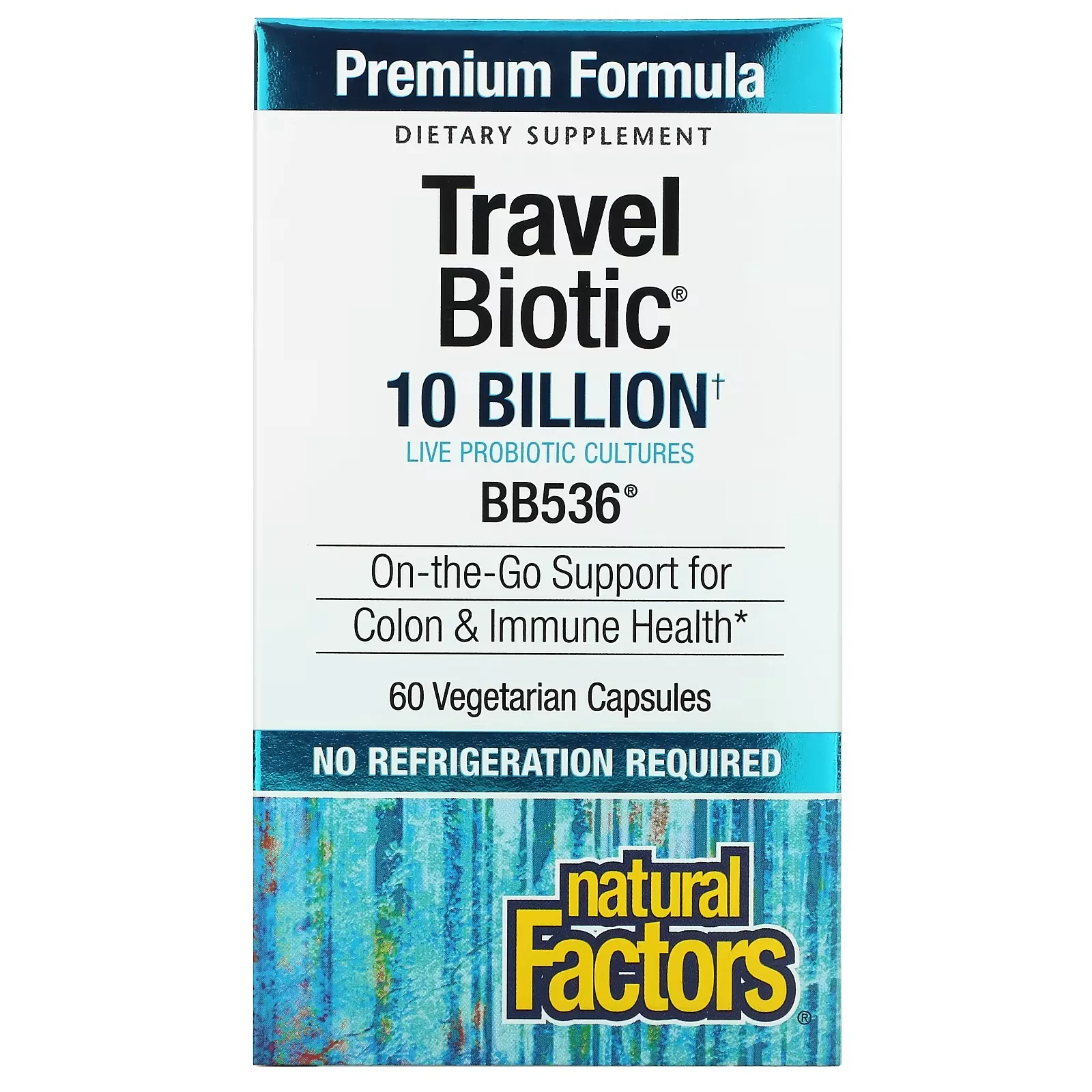 Travel Biotic, BB536, 10 Billion, 60 Vegetarian Capsules