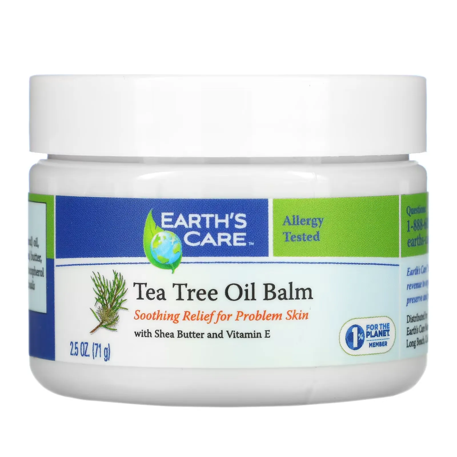 Tea Tree Oil Balm, with Shea Butter and Vitamin E, 2.5 oz (71 g)