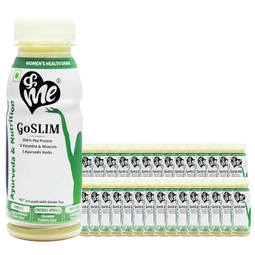 &Me GoSLIM Women's Health Drink,  Infused with Green Tea (Pack of 30)  200 ml