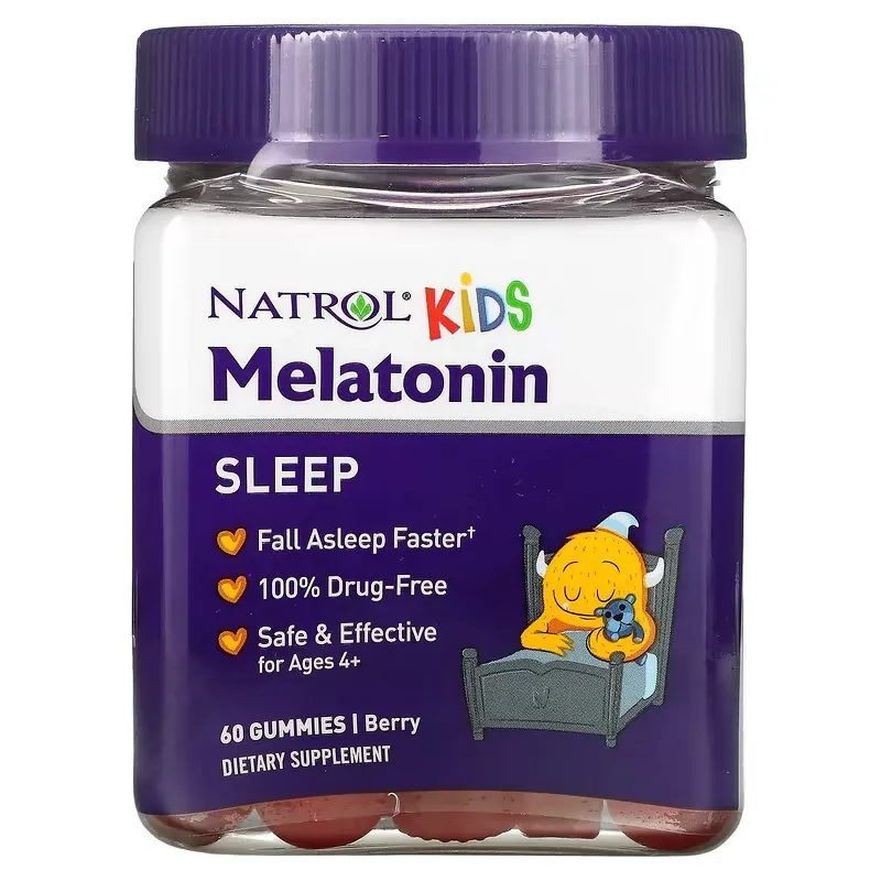 Kids, Melatonin, Ages 4+, Berry, 60 Gummies