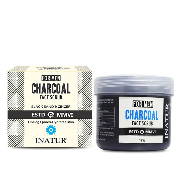 Inatur Men Charcoal Face Scrub