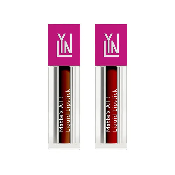 LYN Matte Liquid Lipstick Spice Club - Brownie Point & Born Red-dy