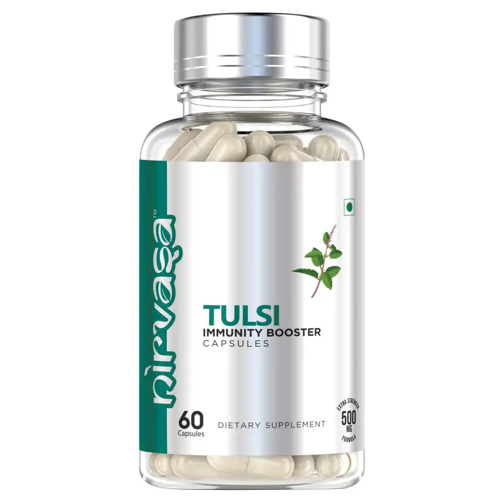 Nirvasa Tulsi Immunity Booster 500mg,  60 capsules