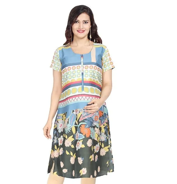 Morph Maternity Stylish Nursing Kurta - Multi-Color