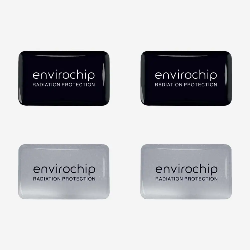 Envirochip Radiation Protection for Mobile,  Value Pack of 4 (Black & Silver)