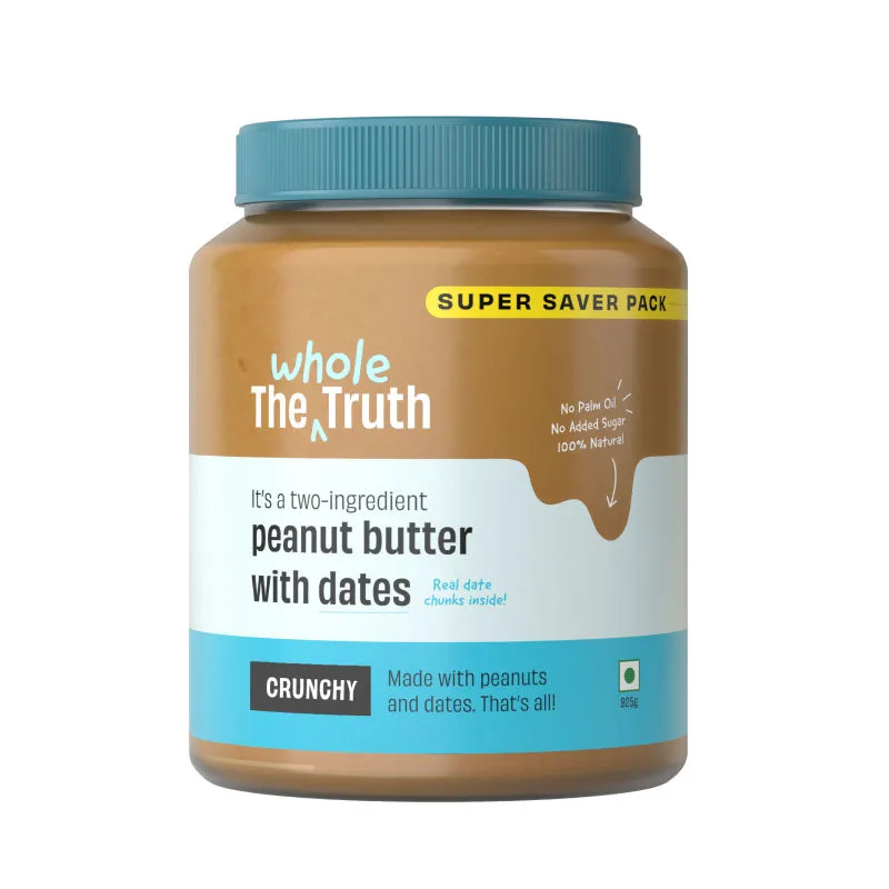 The Whole Truth - Peanut Butter With Dates - Crunchy - Super Saver Pack