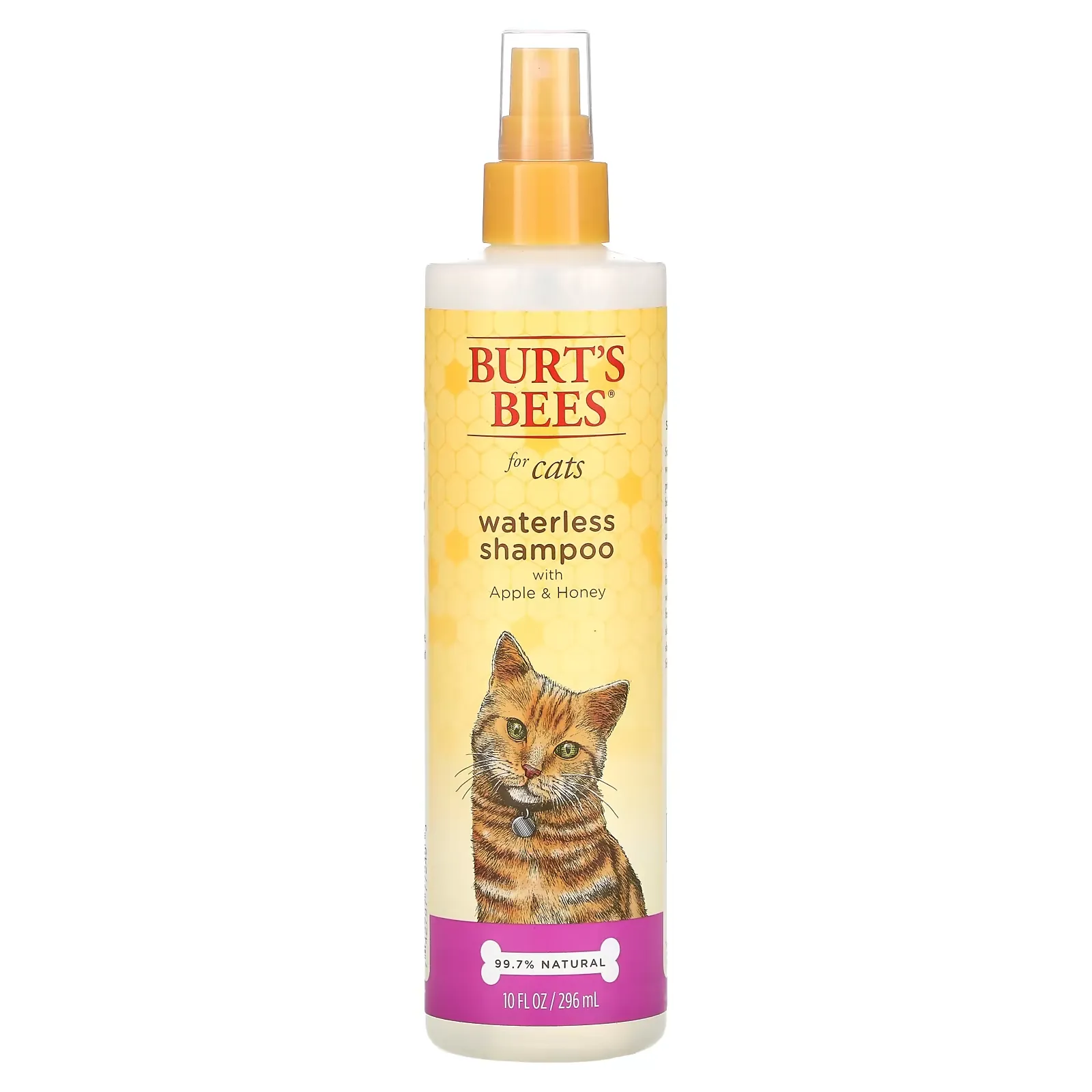 Waterless Shampoo for Cats with Apple & Honey, 10 fl oz (296 ml)