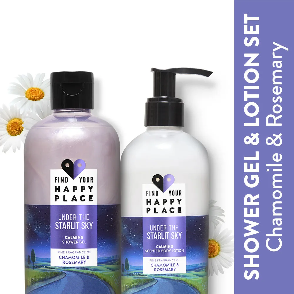 Find Your Happy Place Under The Starlit Sky Shower Gel + Body Lotion Combo