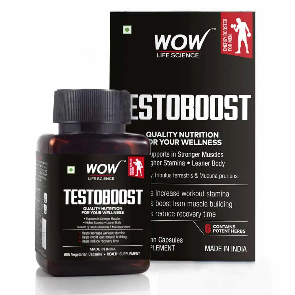 Wow Life Science Testoboost,  60 veggie capsule(s)  Unflavoured