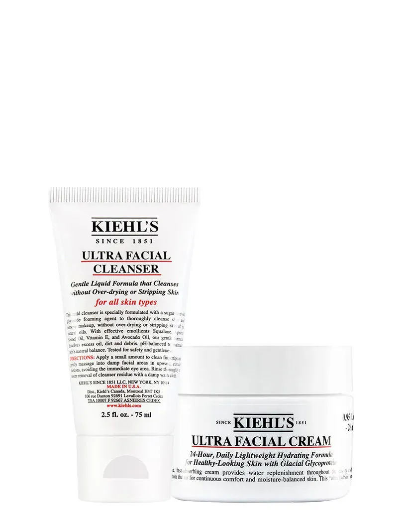 Kiehl's Glow Kit With Bestsellers From The Ultra Facial Range - Cleanser & Moisturiser