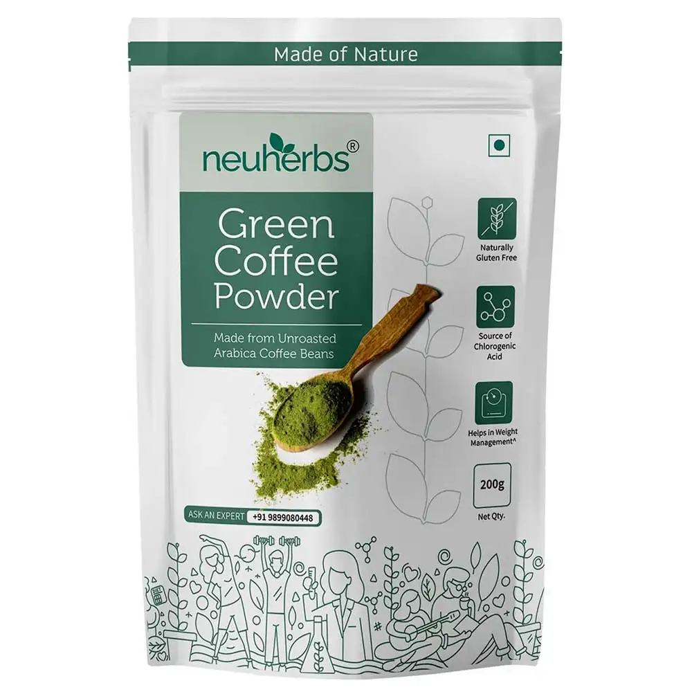 Neuherbs Organic Green Coffee Beans Powder for Weight Loss,  0.2 kg