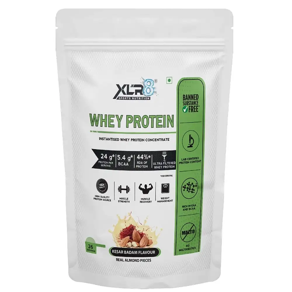 XLR8 Flavoured Whey Protein 24 g Protein,  2 lb  Kesar Badam