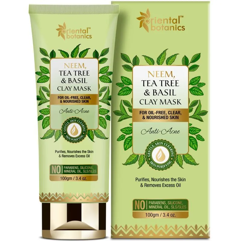 Oriental Botanics Neem, Tea Tree And Basil Anti Acne Clay Mask