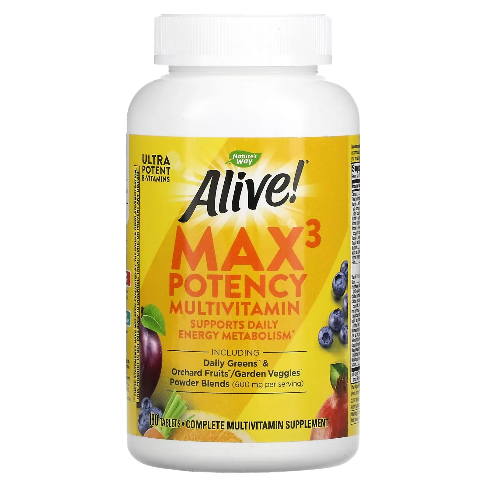 Alive! Max3 Potency Multivitamin, 180 Tablets