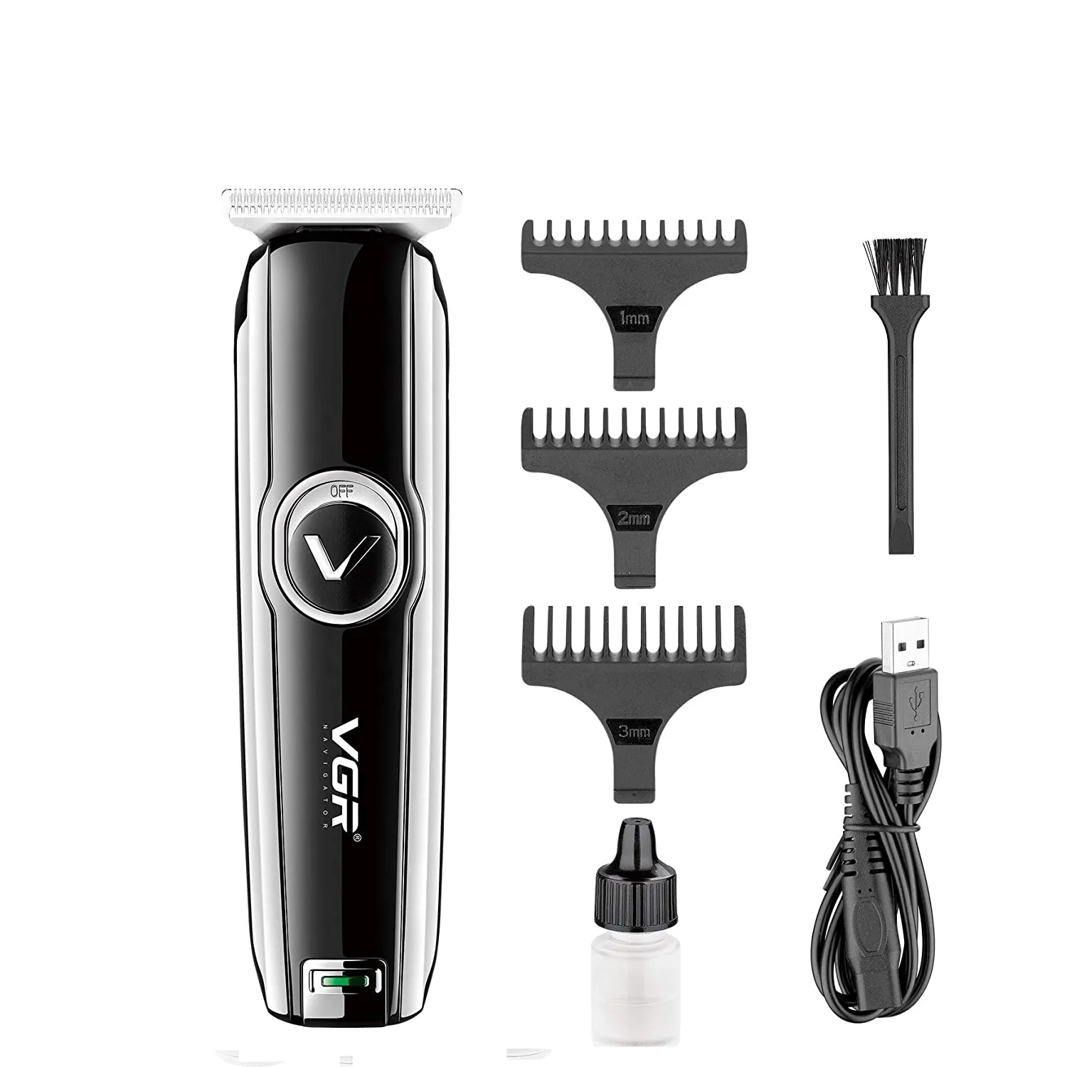 VGR V-168 Professional Beard/Hair Trimmer With 100 Mins Runtime For Men (Black)