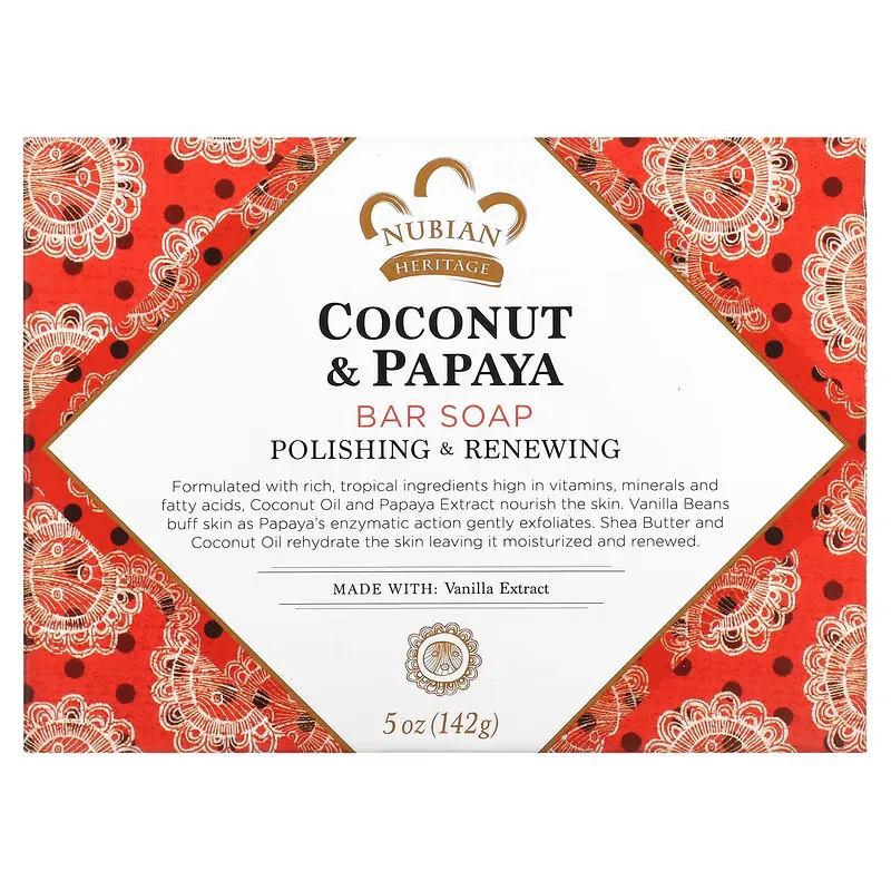 Coconut & Papaya Bar Soap, 5 oz (142 g)