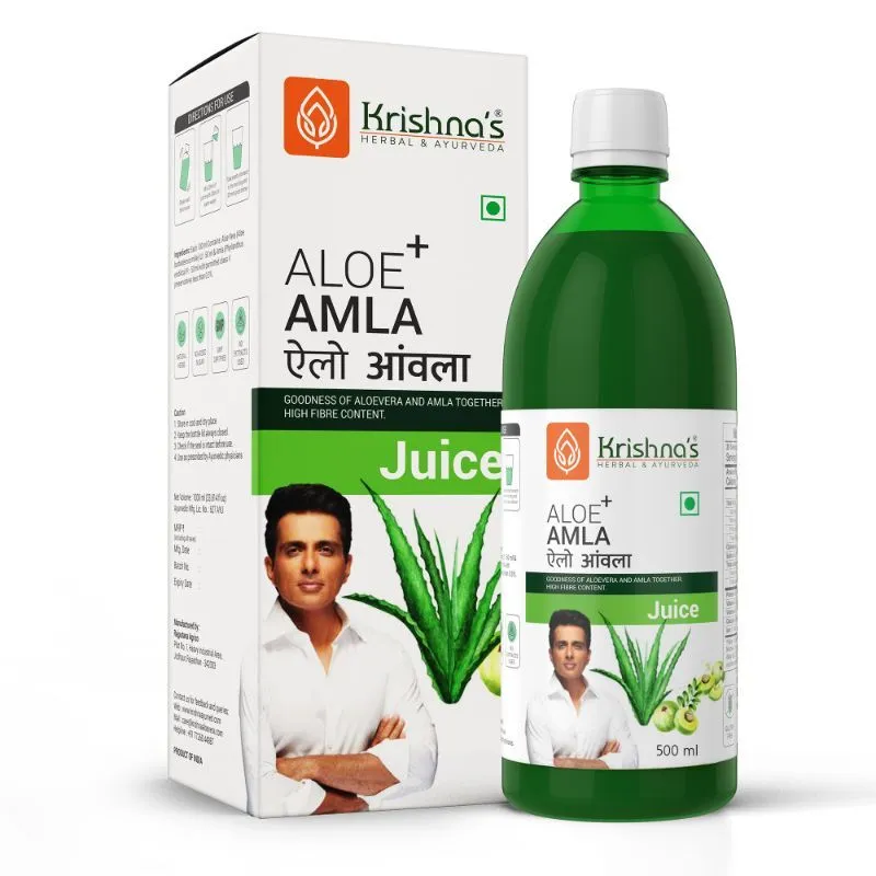 Krishna's Herbal & Ayurveda Aloe - Amla Mix Juice