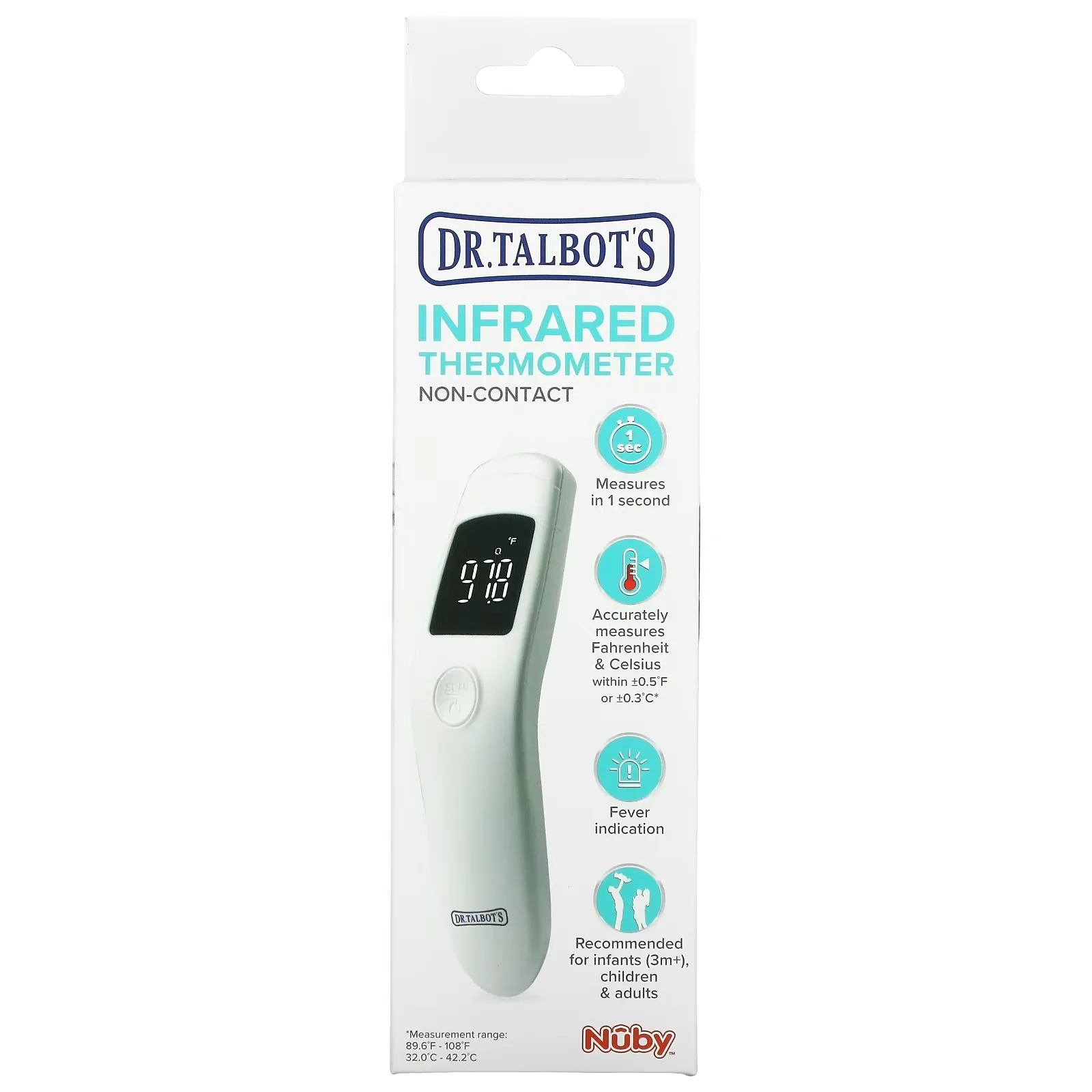 Infrared Thermometer, White, 1 Thermometer