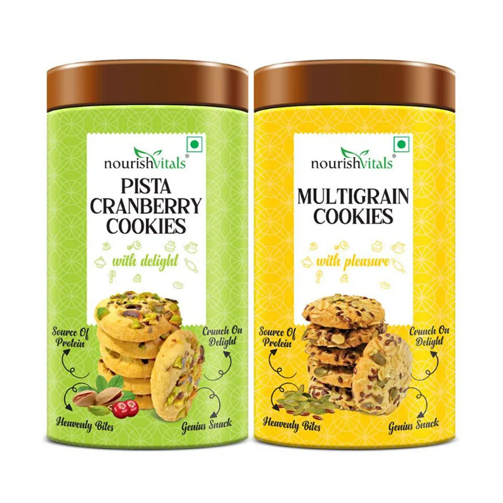 Nourish Vitals Pista Cranberry + Multigrain Cookies