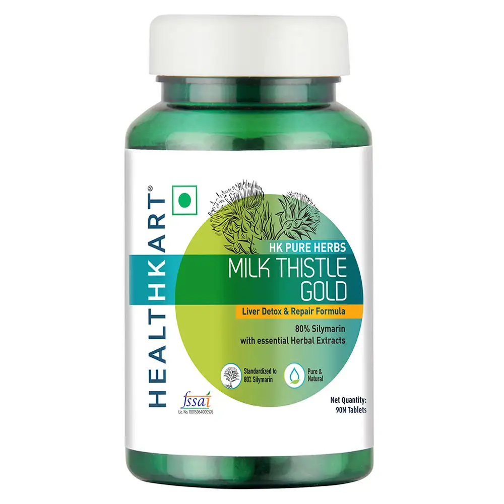 Healt Milk Thistle Gold with Dandelion, Kutki, Amla, Kasni, Punarnava and Licorice Extracts,  90 tablet(s)