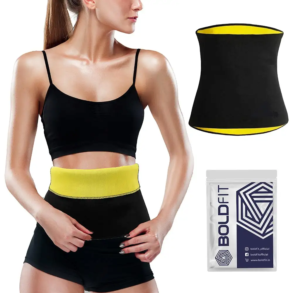 Boldfit Back Supporter Body Shaper Sweat Belt,  Black  Large - Extra Large