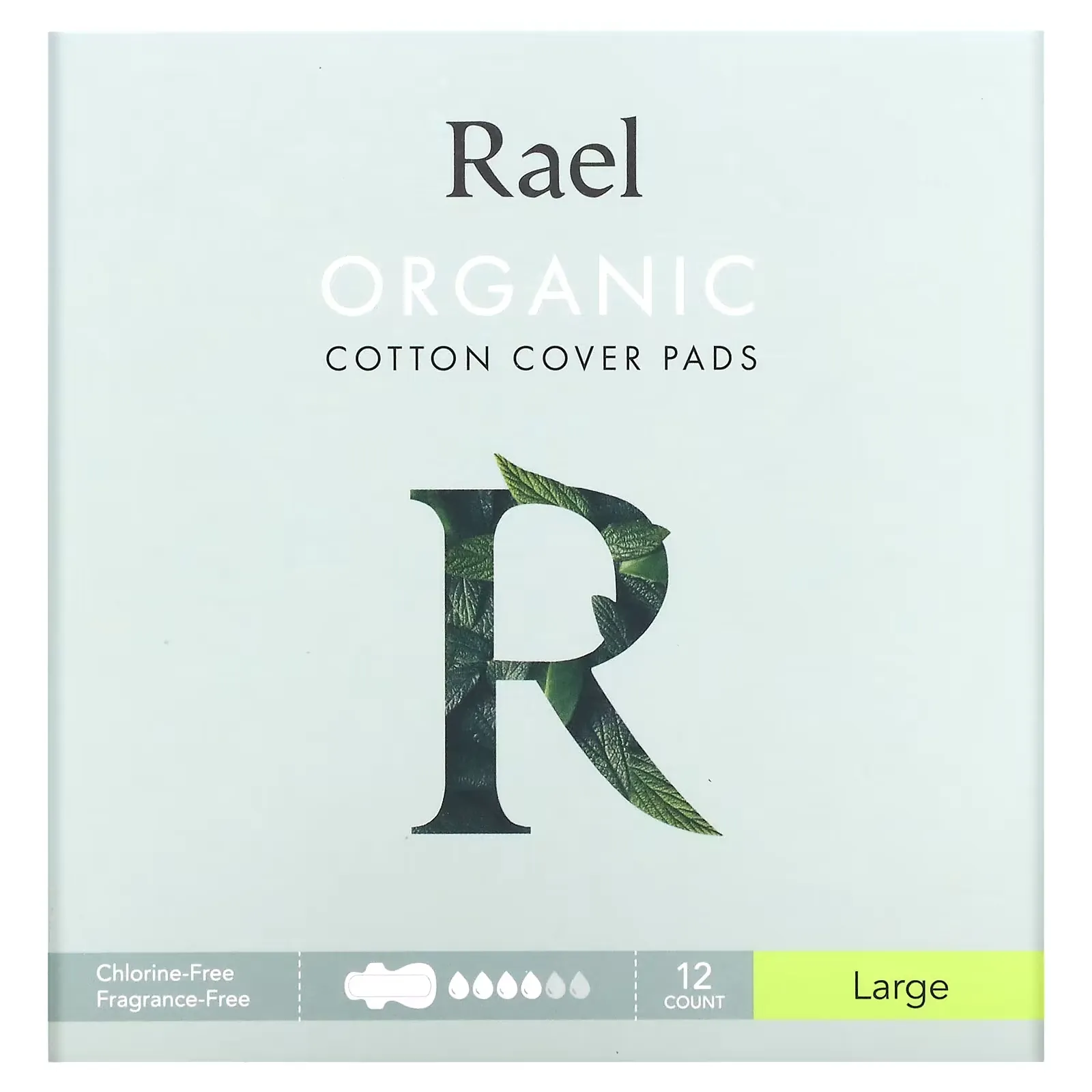 Organic Cotton Cover Pads with Leaklocker, Large, 12 Count