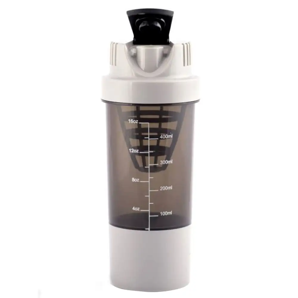 Gym Brute Shake Mi Gym Shaker and Bottle,  White  500 ml