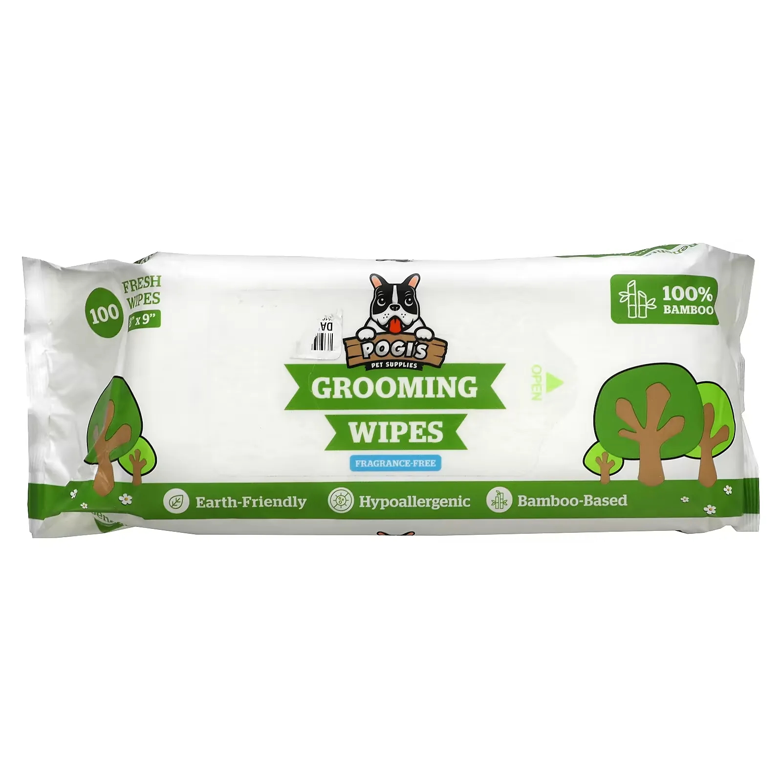 Grooming Wipes, Fragrance Free, 100 Fresh Wipes