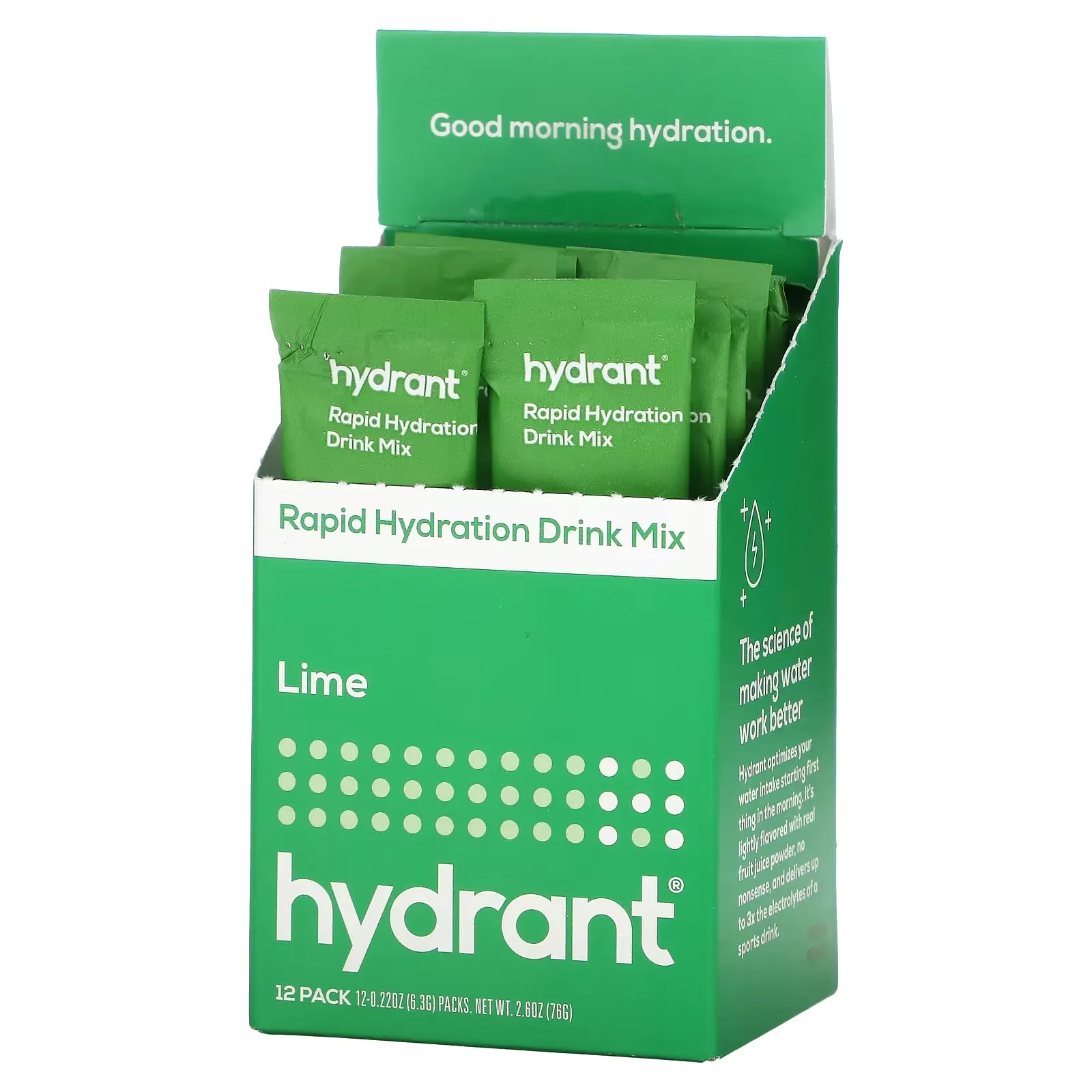 Rapid Hydration Drink Mix, Lime, 12 Pack, 0.22 oz (6.3 g) Each