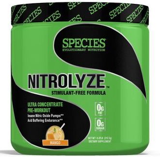 Nitrolyze, By Species Nutrition, Stimulant Free, Mango, 25 Servings