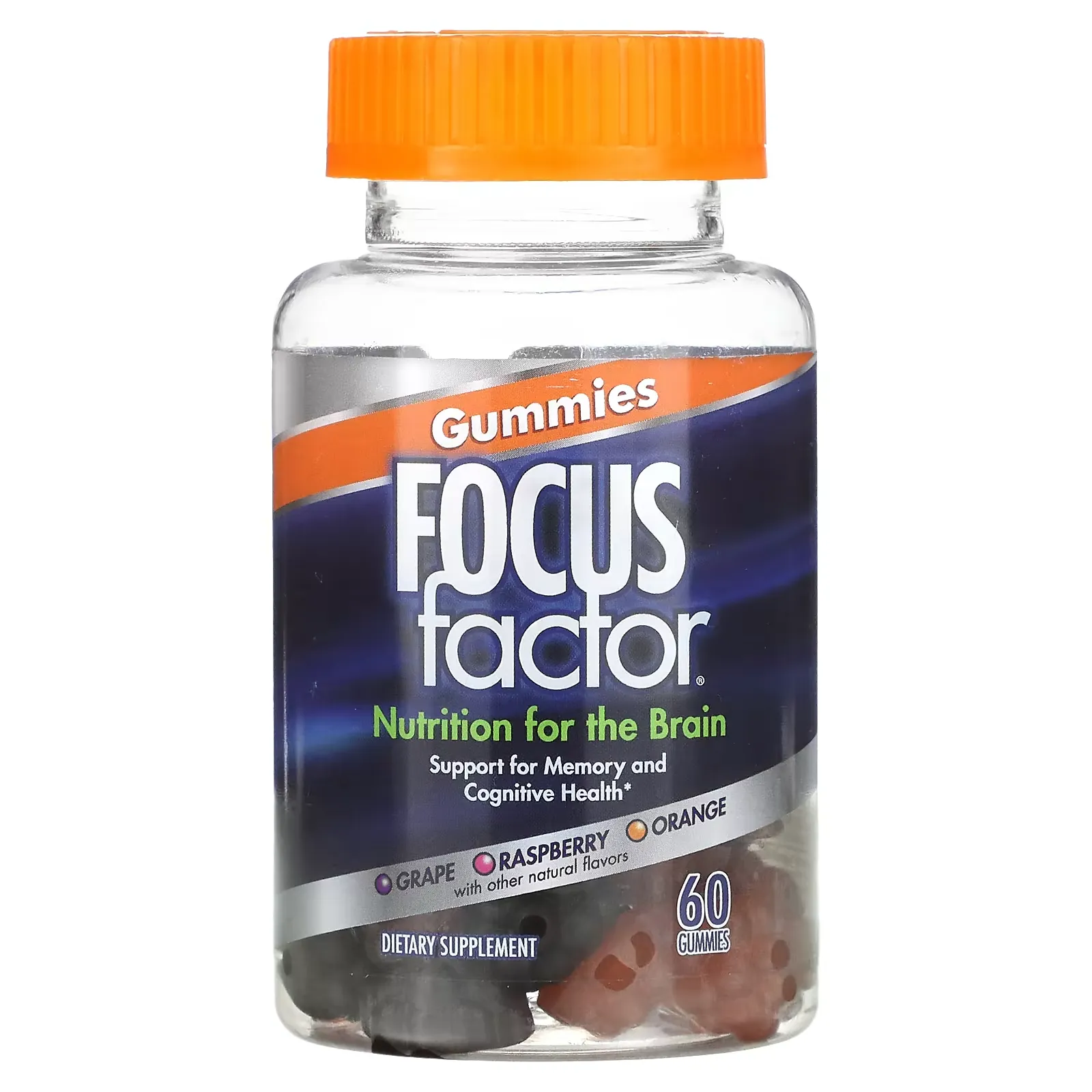 Nutrition For The Brain, Grape, Raspberry, Orange, 60 Gummies