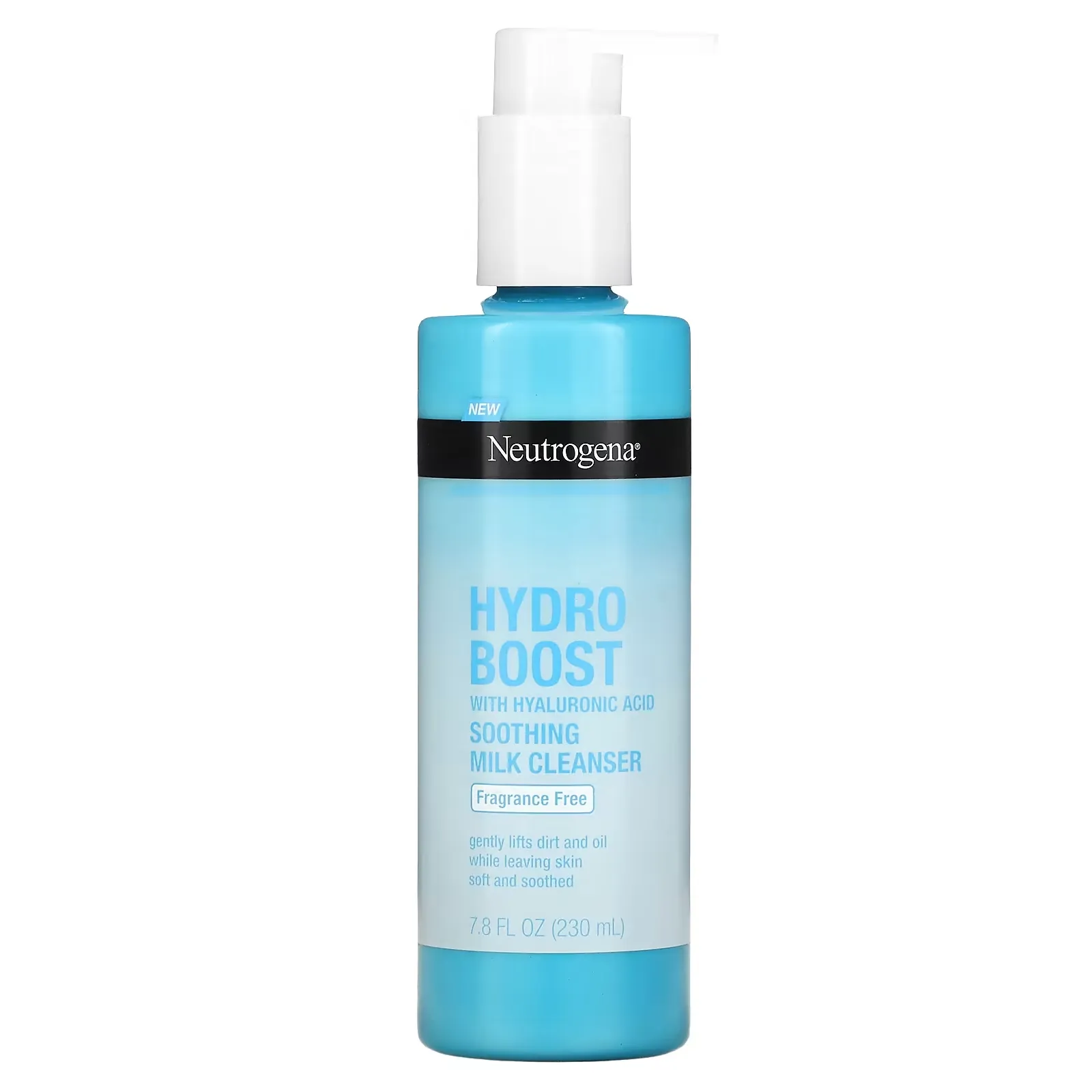 Hydroboost With Hyaluronic Acid, Soothing Milk Cleanser, Fragrance Free, 7.8 fl oz (230 ml)