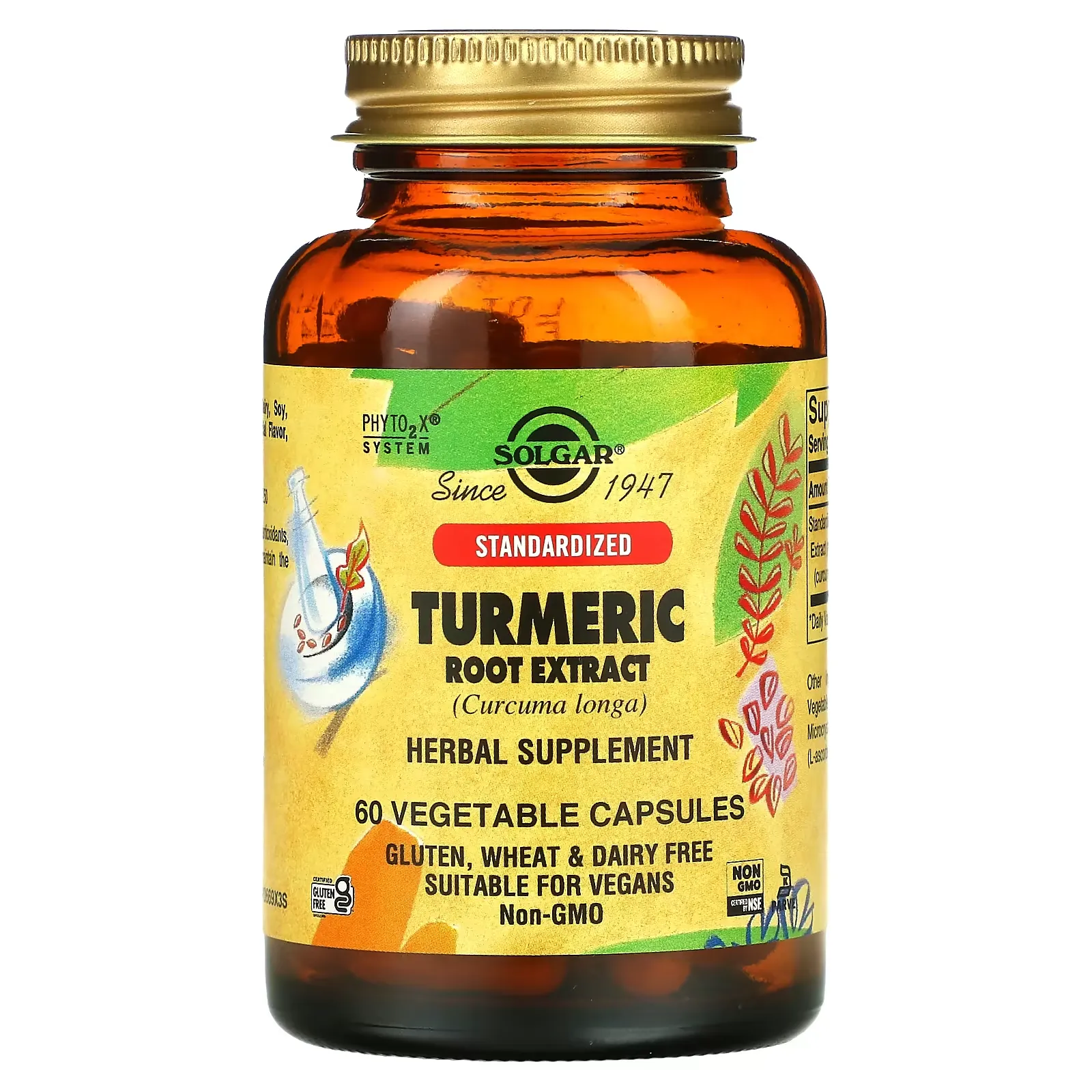 Turmeric Root Extract, 60 Vegetable Capsules